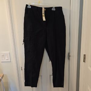 Ruby Road Womens Black Cargo Pants NWT Size 14 (#15)